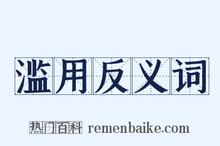 滥用反义词是什么意思的图片